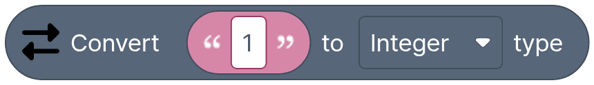 Convert ([1]) to [Integer ▾] type